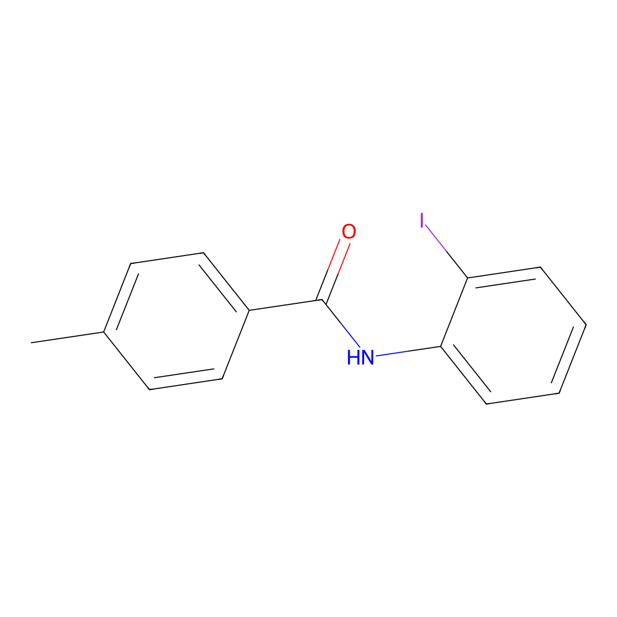 N-(2-iodophenyl)-4-methylbenzamide molecular structure, CAS 349089-26-5