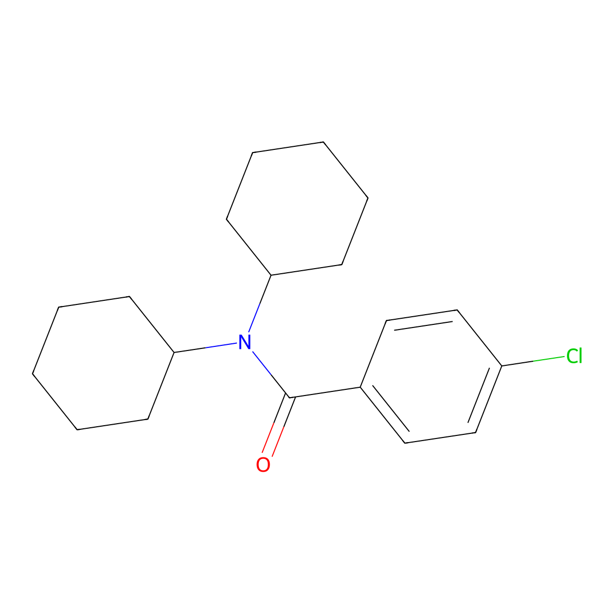 4-chloro-N,N-dicyclohexylbenzamide molecular structure, CAS 349089-31-2