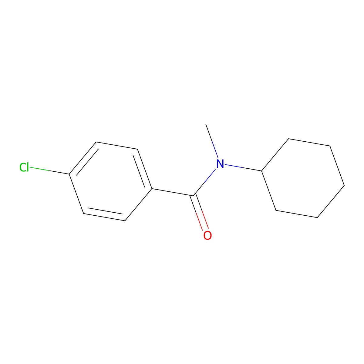 4-chloro-N-cyclohexyl-N-methylbenzamide molecular structure, CAS 349089-32-3