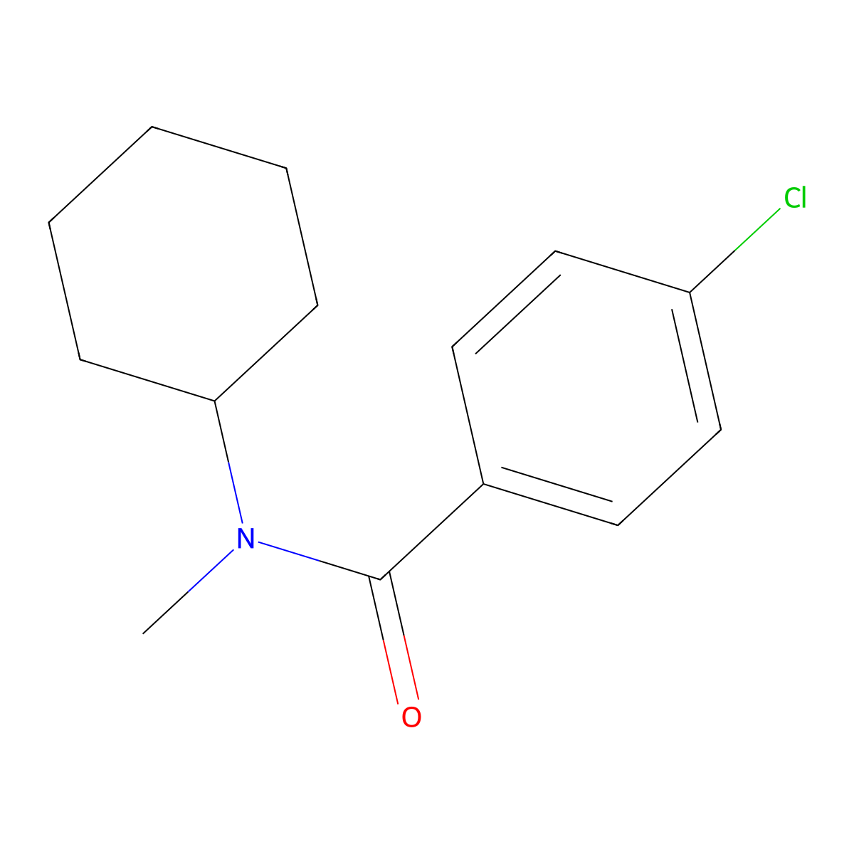 4-chloro-N-cyclohexyl-N-methylbenzamide molecular structure, CAS 349089-32-3