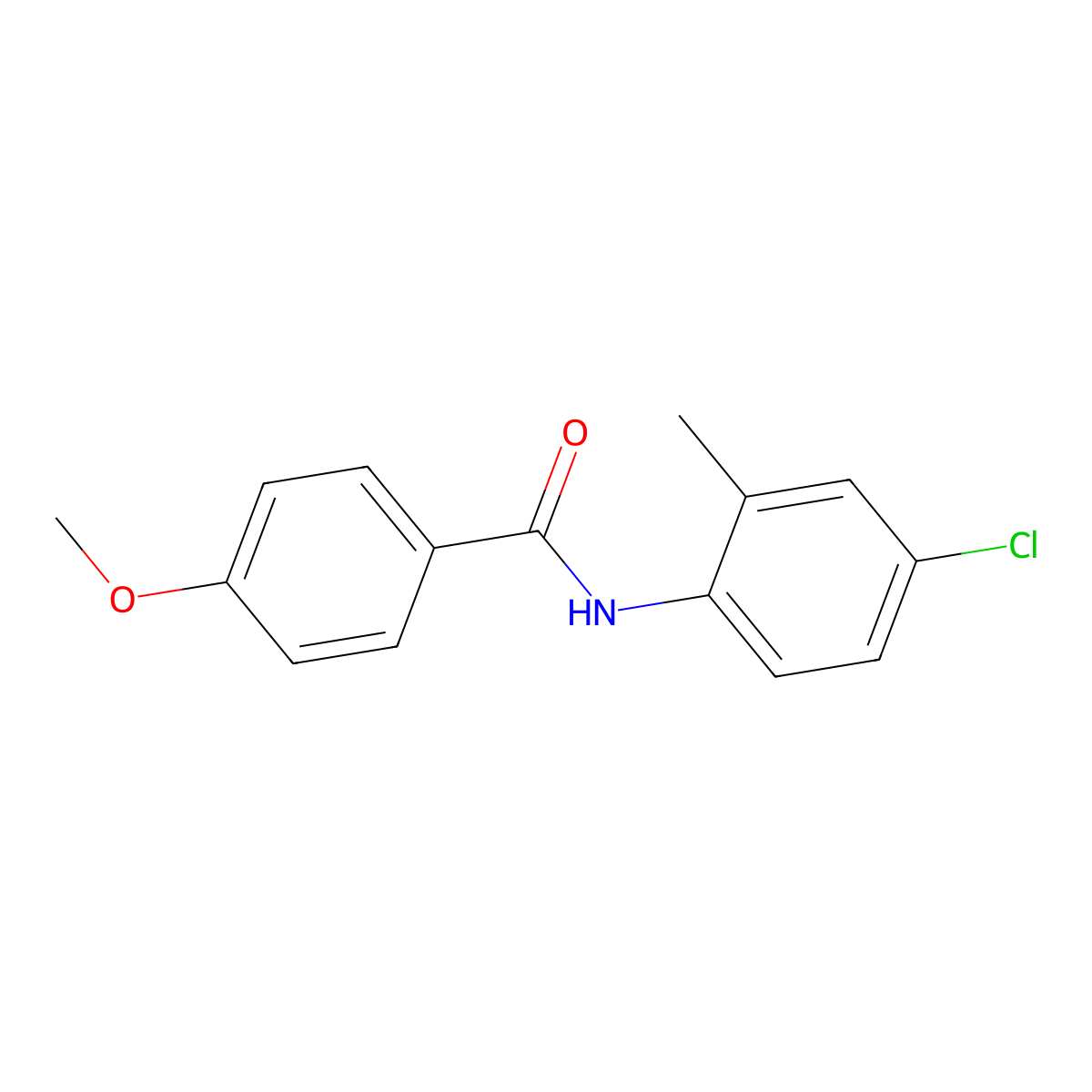 N-(4-chloro-2-methylphenyl)-4-methoxybenzamide molecular structure, CAS 349089-38-9