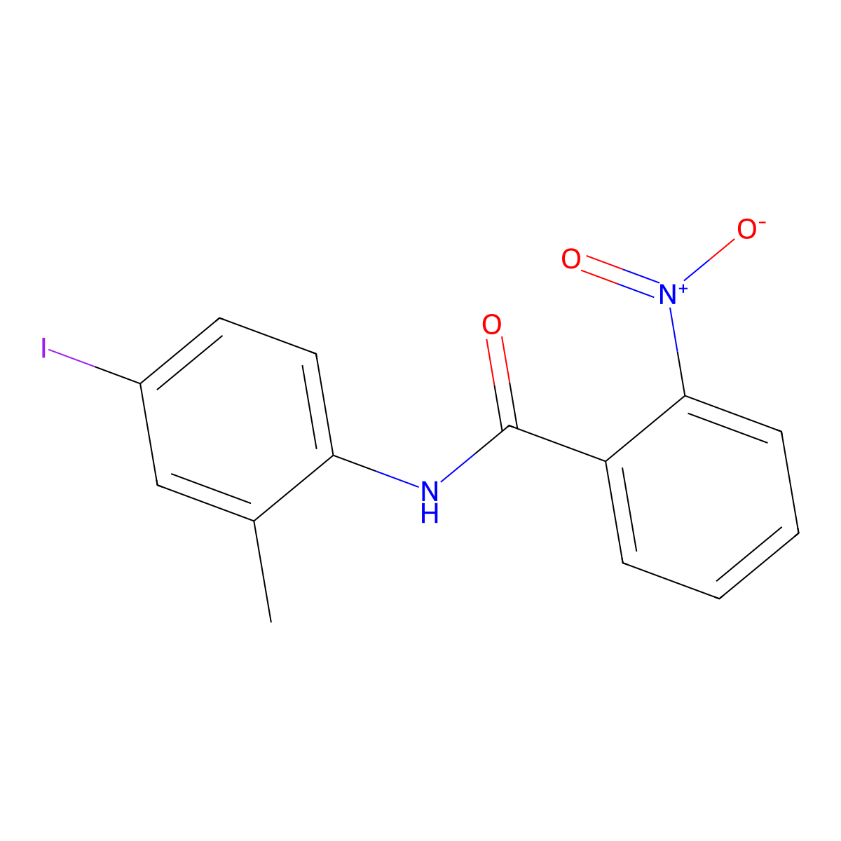 N-(4-iodo-2-methylphenyl)-2-nitrobenzamide molecular structure, CAS 349089-39-0