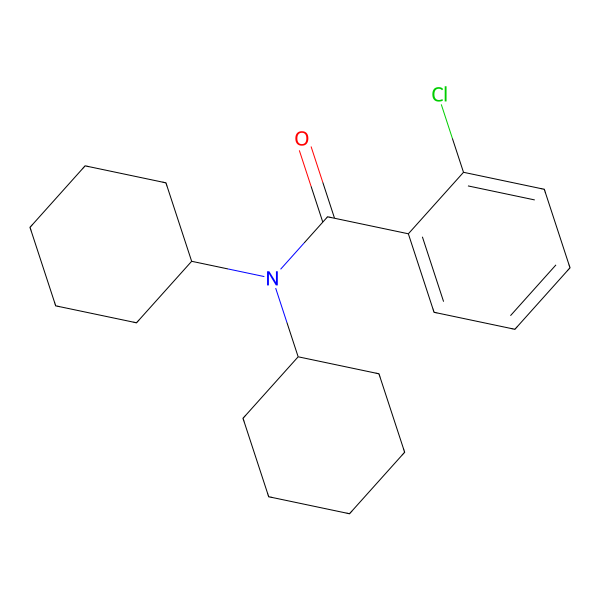 2-chloro-N,N-dicyclohexylbenzamide molecular structure, CAS 349089-42-5