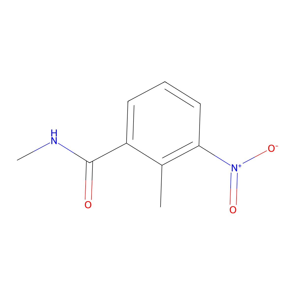 N,2-dimethyl-3-nitrobenzamide molecular structure, CAS 349089-53-8