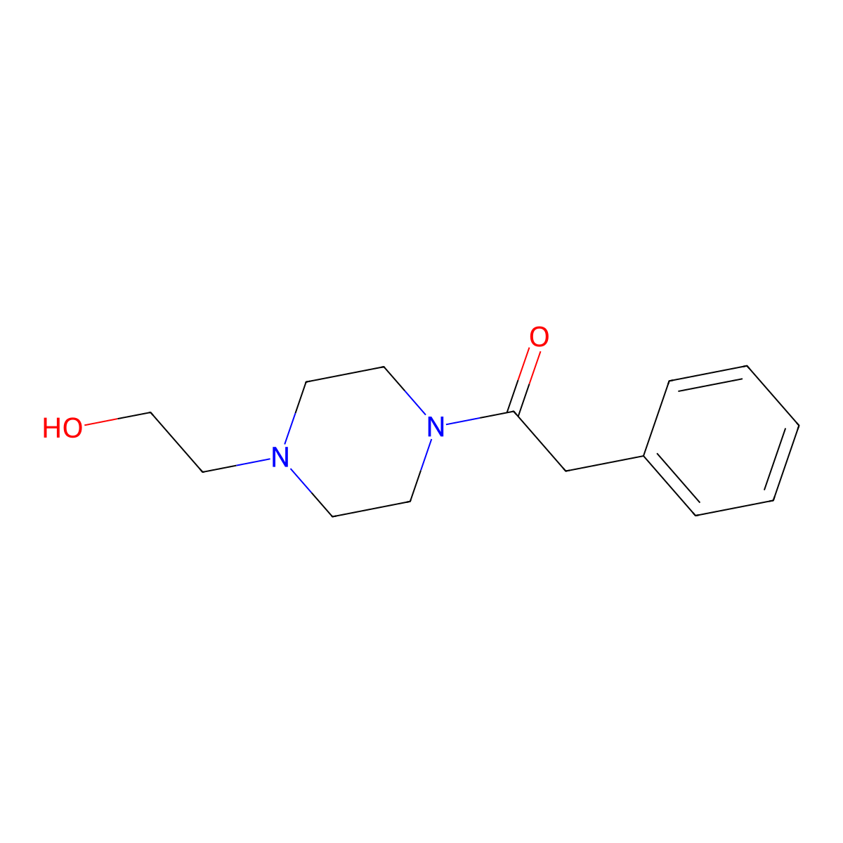 1-[4-(2-Hydroxyethyl)piperazin-1-yl]-2-phenylethan-1-one molecular structure, CAS 349089-68-5