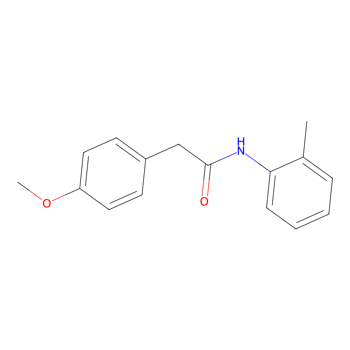 2-(4-methoxyphenyl)-N-(2-methylphenyl)acetamide molecular structure, CAS 349089-71-0