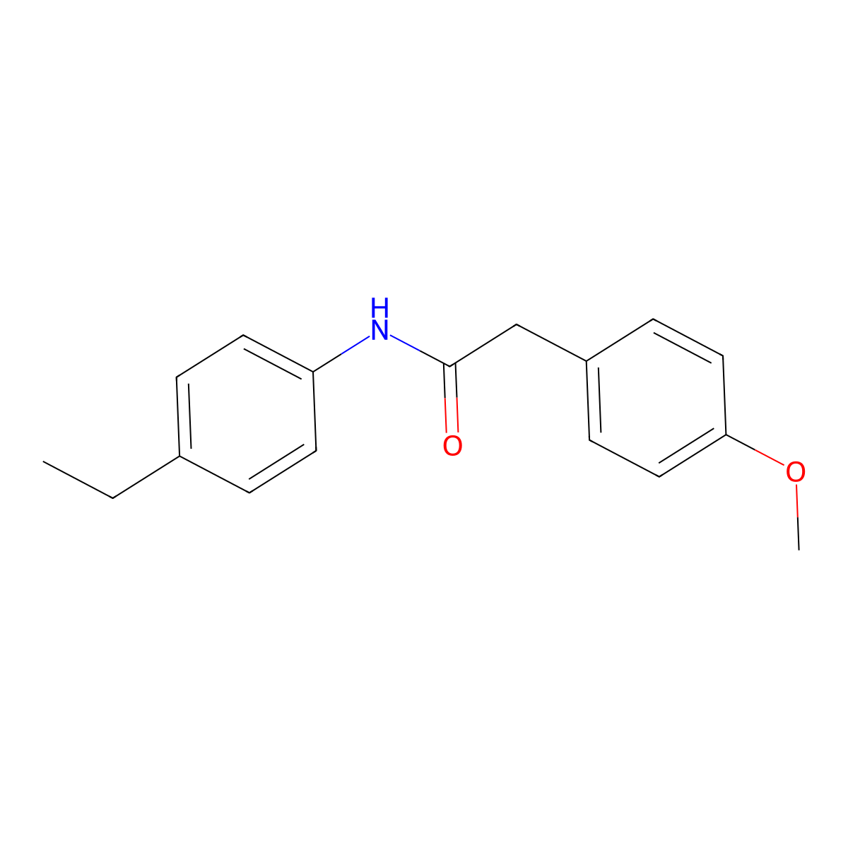 N-(4-ethylphenyl)-2-(4-methoxyphenyl)acetamide molecular structure, CAS 349089-75-4
