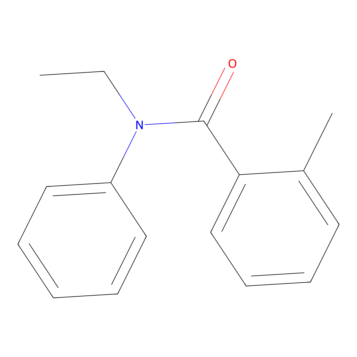 N-ethyl-2-methyl-N-phenylbenzamide molecular structure, CAS 349089-82-3
