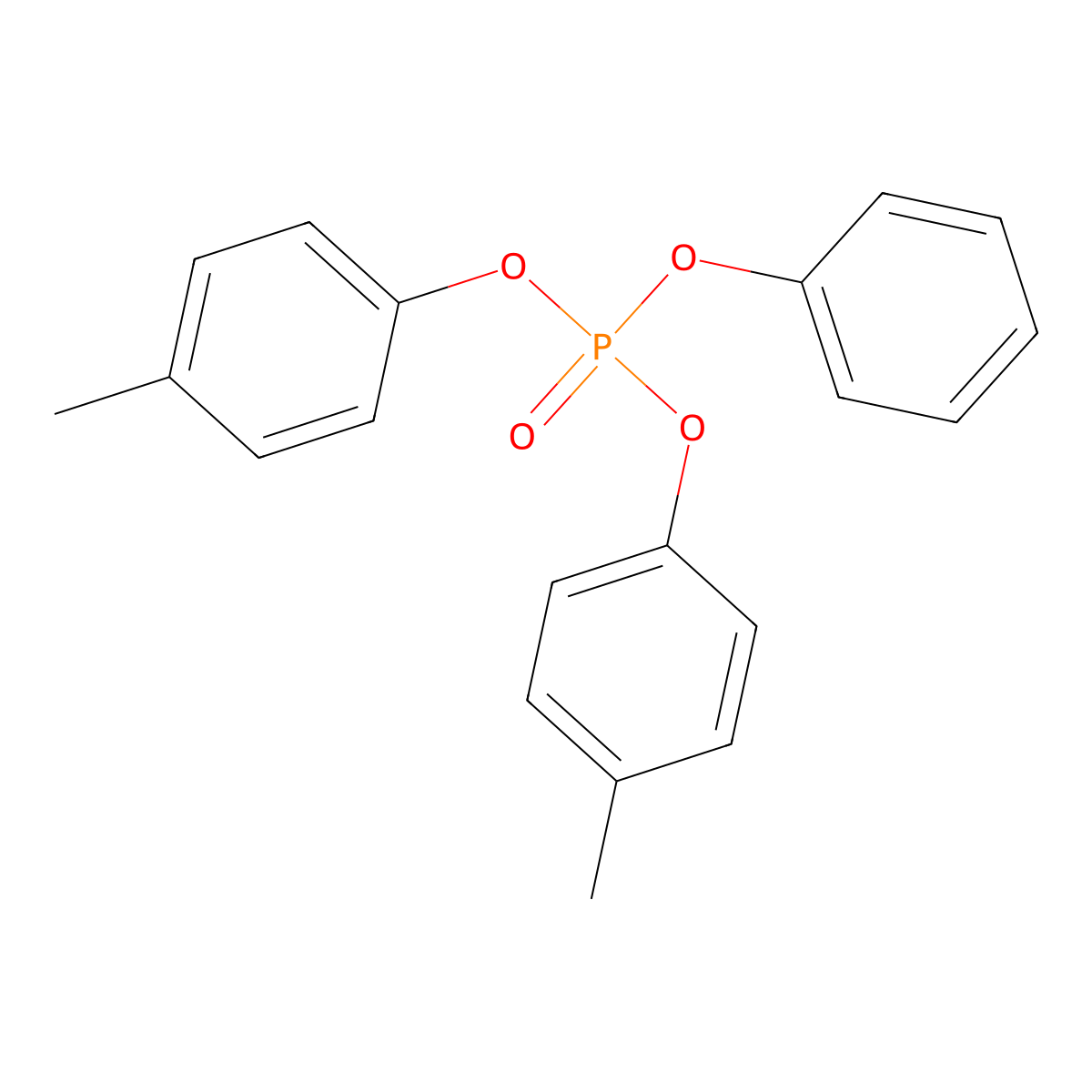 Phenyl di(p-tolyl) phosphate molecular structure, CAS 34909-69-8