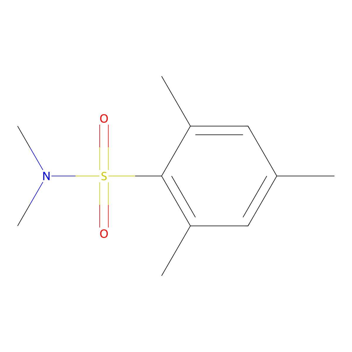 N,N,2,4,6-pentamethylbenzenesulfonamide molecular structure, CAS 349090-72-8