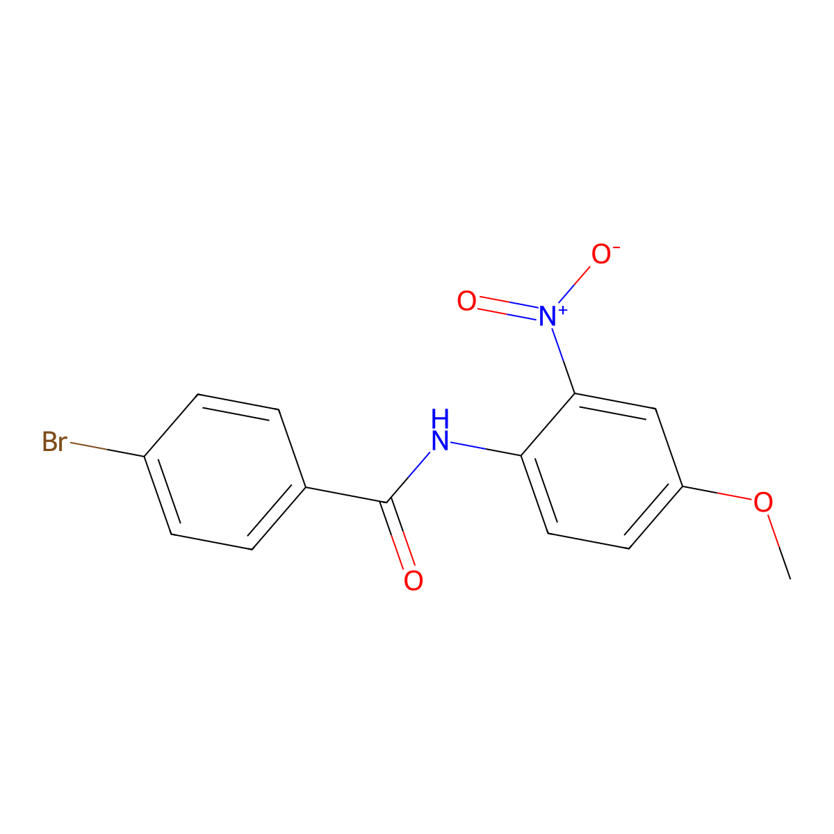 4-bromo-N-(4-methoxy-2-nitrophenyl)benzamide molecular structure, CAS 349090-96-6
