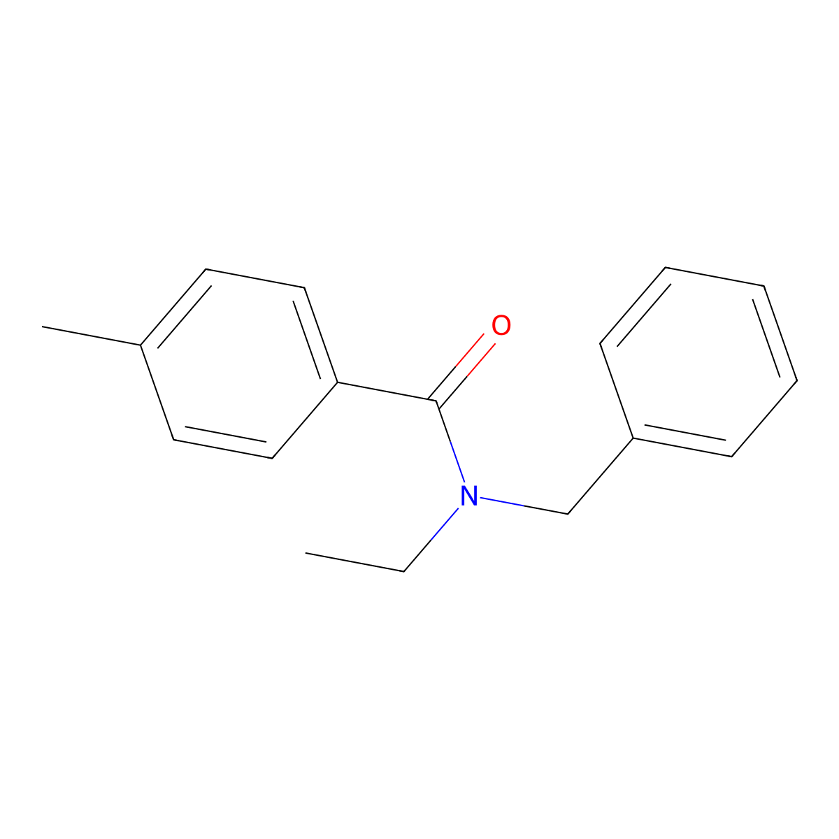 N-benzyl-N-ethyl-4-methylbenzamide molecular structure, CAS 349091-12-9