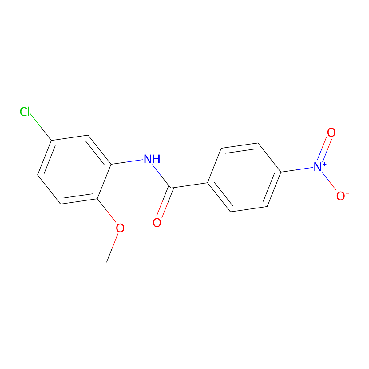 N-(5-chloro-2-methoxyphenyl)-4-nitrobenzamide molecular structure, CAS 349091-24-3