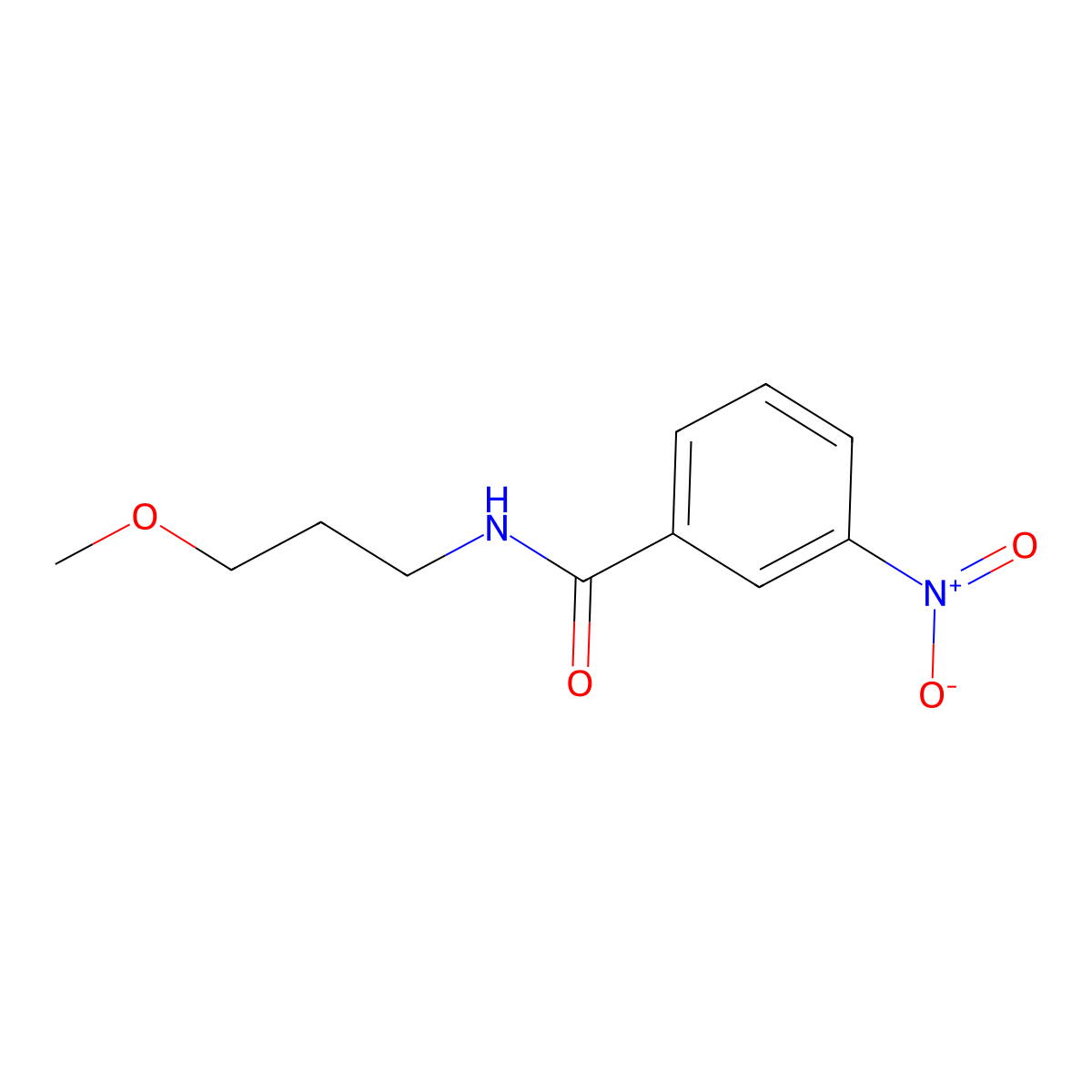 N-(3-methoxypropyl)-3-nitrobenzamide molecular structure, CAS 349091-55-0
