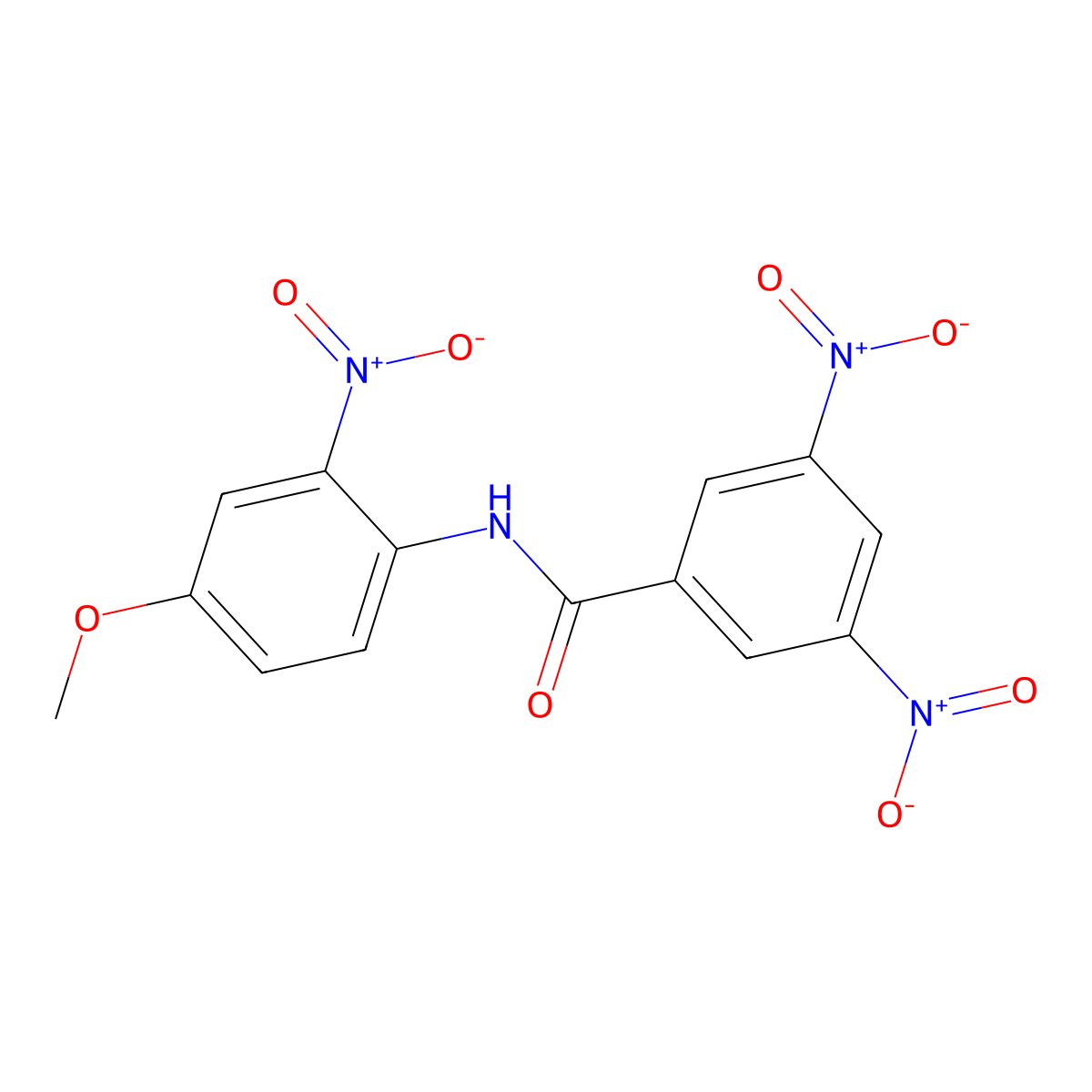 N-(4-methoxy-2-nitrophenyl)-3,5-dinitrobenzamide molecular structure, CAS 349091-71-0