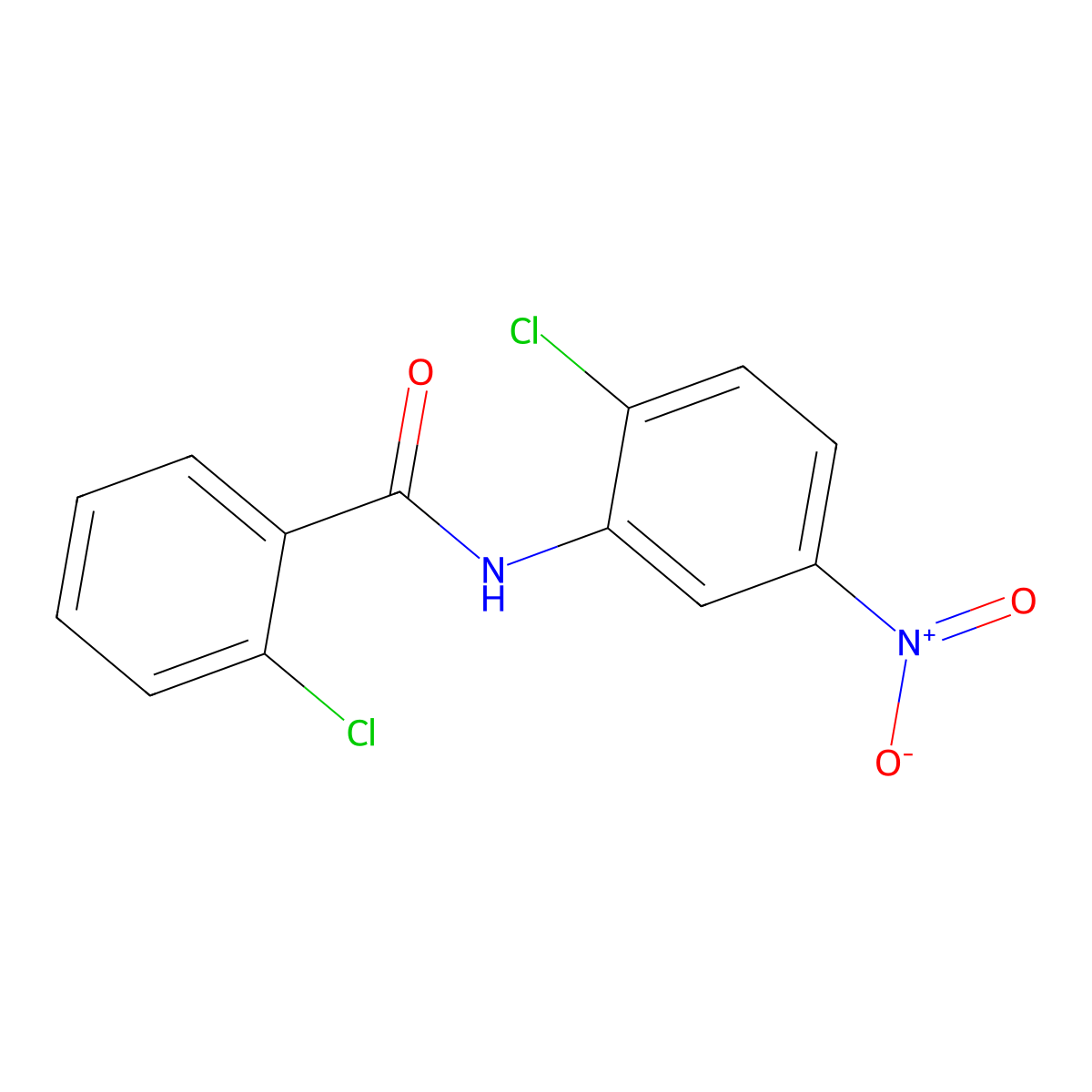 2-chloro-N-(2-chloro-5-nitrophenyl)benzamide molecular structure, CAS 349092-23-5