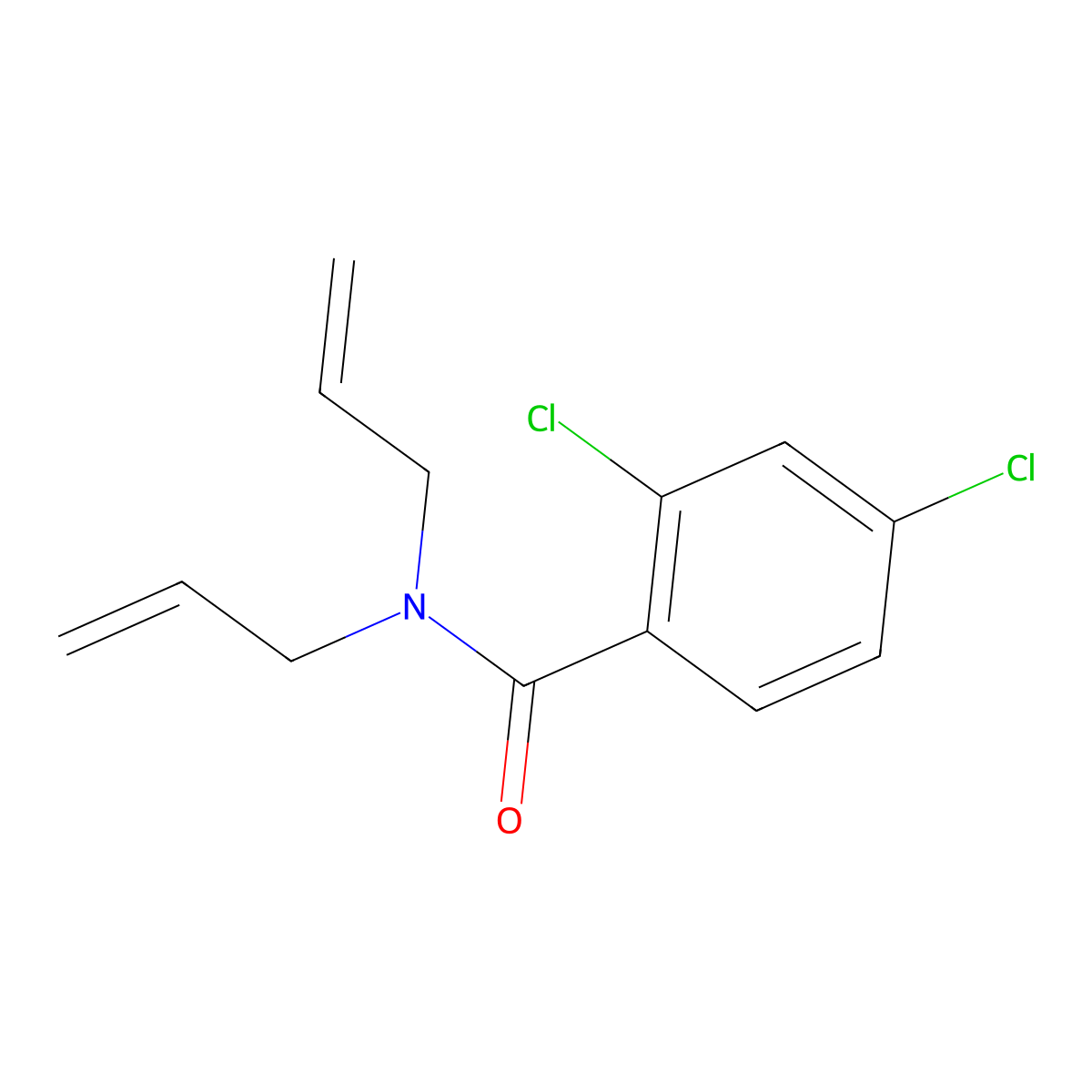 N,N-diallyl-2,4-dichlorobenzamide molecular structure, CAS 349092-46-2