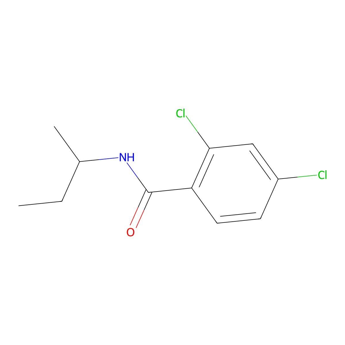 N-(sec-butyl)-2,4-dichlorobenzamide molecular structure, CAS 349092-47-3