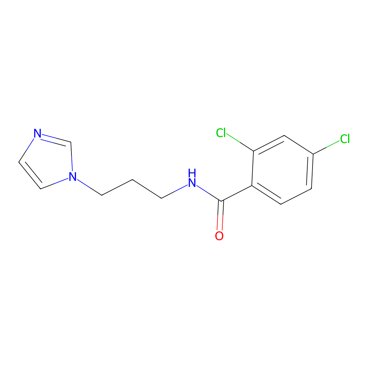 N-[3-(1-Imidazolyl)propyl]-2,4-dichlorobenzamide molecular structure, CAS 349092-52-0