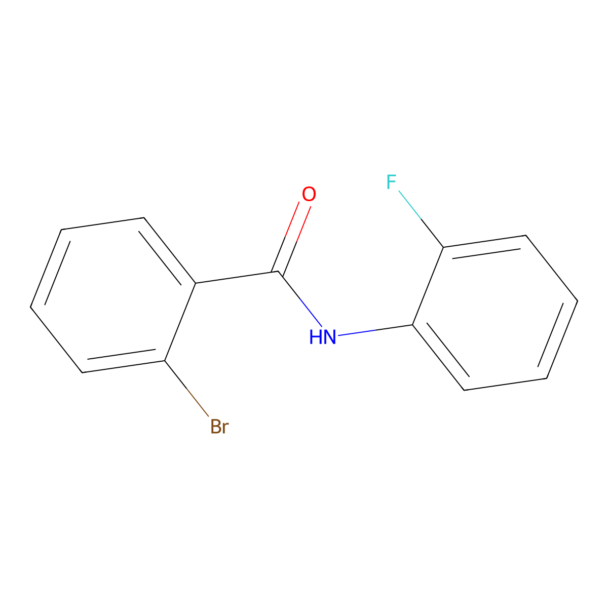 2-bromo-N-(2-fluorophenyl)benzamide molecular structure, CAS 349092-55-3