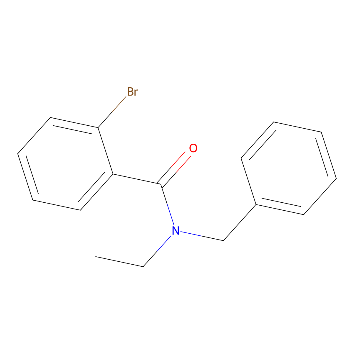 2-Bromo-N-ethyl-N-(phenylmethyl)benzamide molecular structure, CAS 349092-59-7