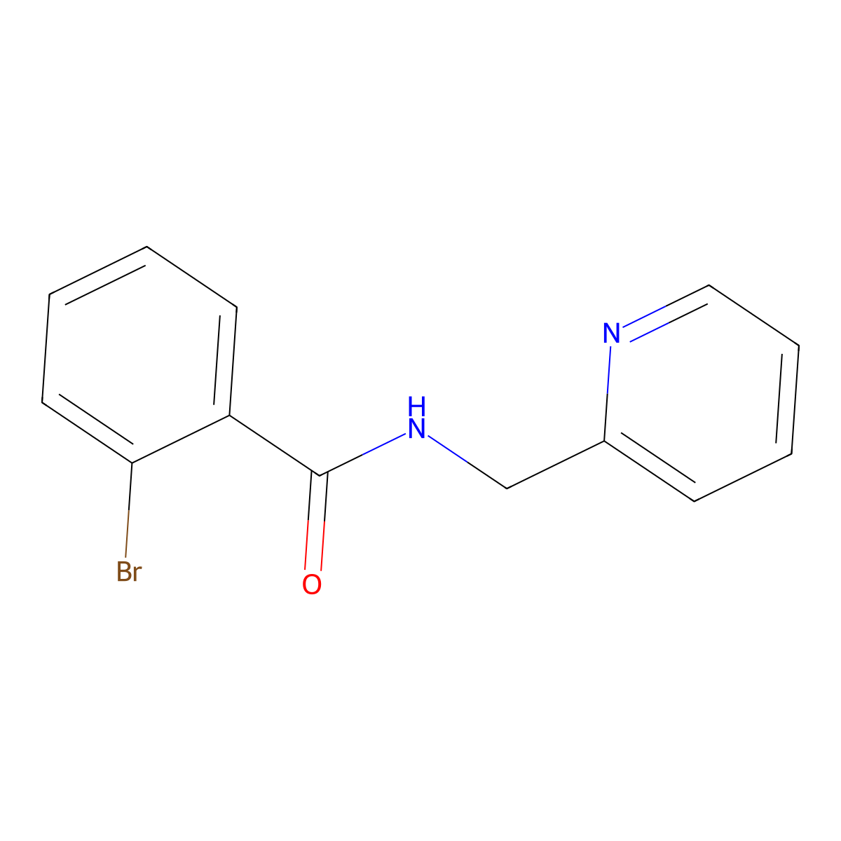 2-bromo-N-(pyridin-2-ylmethyl)benzamide molecular structure, CAS 349092-75-7