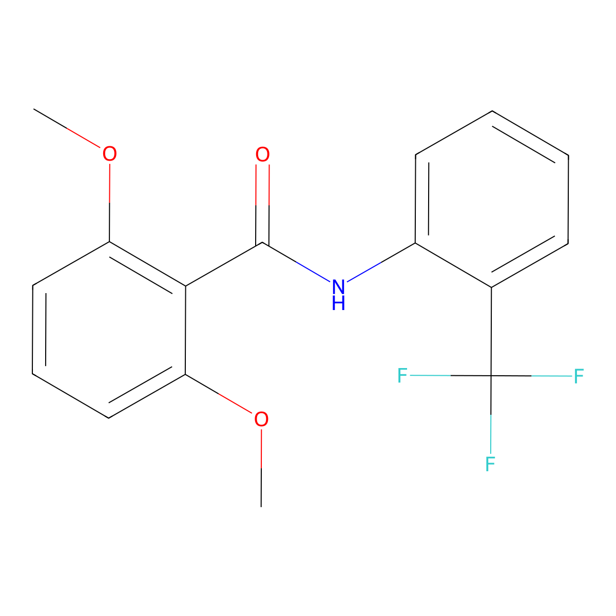 2,6-dimethoxy-N-[2-(trifluoromethyl)phenyl]benzamide molecular structure, CAS 349094-28-6