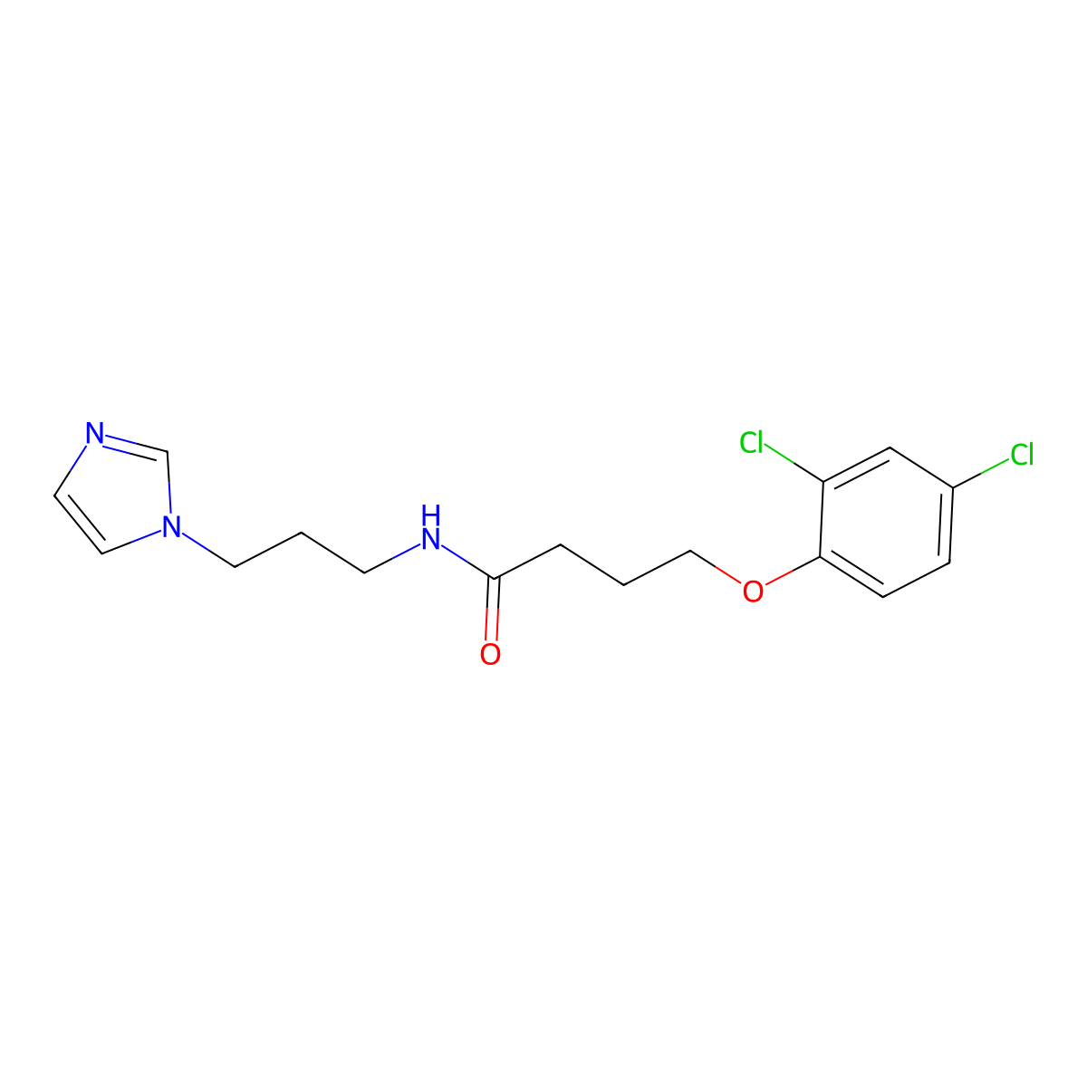 4-(2,4-dichlorophenoxy)-N-[3-(1H-imidazol-1-yl)propyl]butanamide molecular structure, CAS 349095-93-8