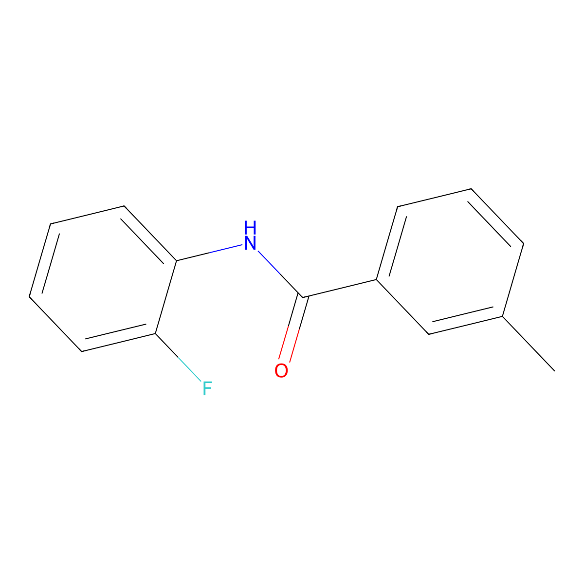 N-(2-fluorophenyl)-3-methylbenzamide molecular structure, CAS 349096-35-1
