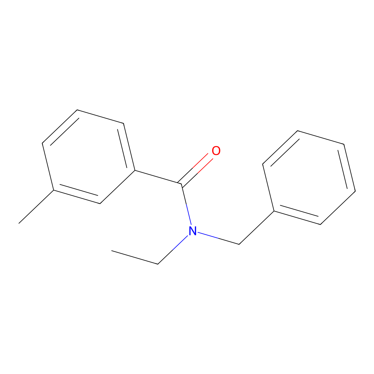 N-benzyl-N-ethyl-3-methylbenzamide molecular structure, CAS 349096-37-3