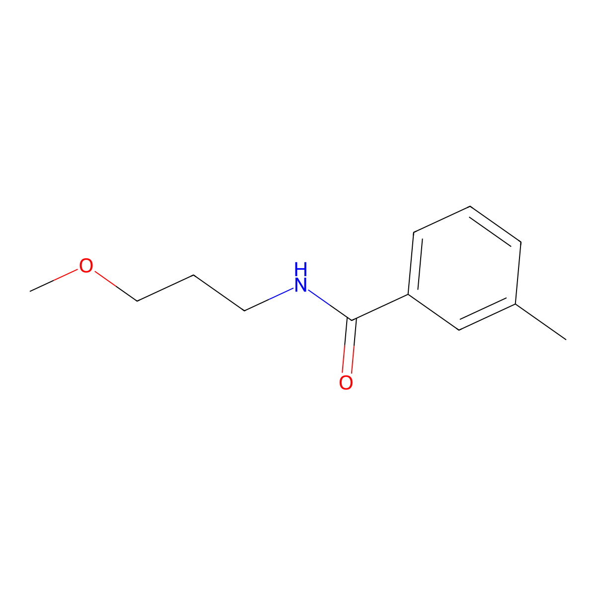N-(3-methoxypropyl)-3-methylbenzamide molecular structure, CAS 349096-52-2