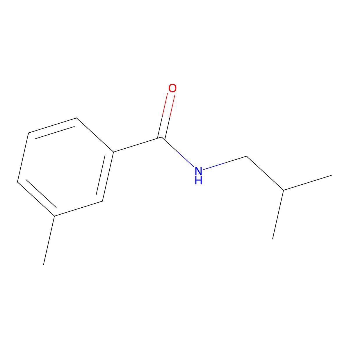 N-isobutyl-3-methylbenzamide molecular structure, CAS 349096-54-4