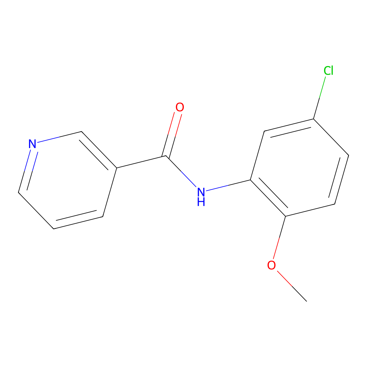 N-(5-chloro-2-methoxyphenyl)pyridine-3-carboxamide molecular structure, CAS 349096-67-9