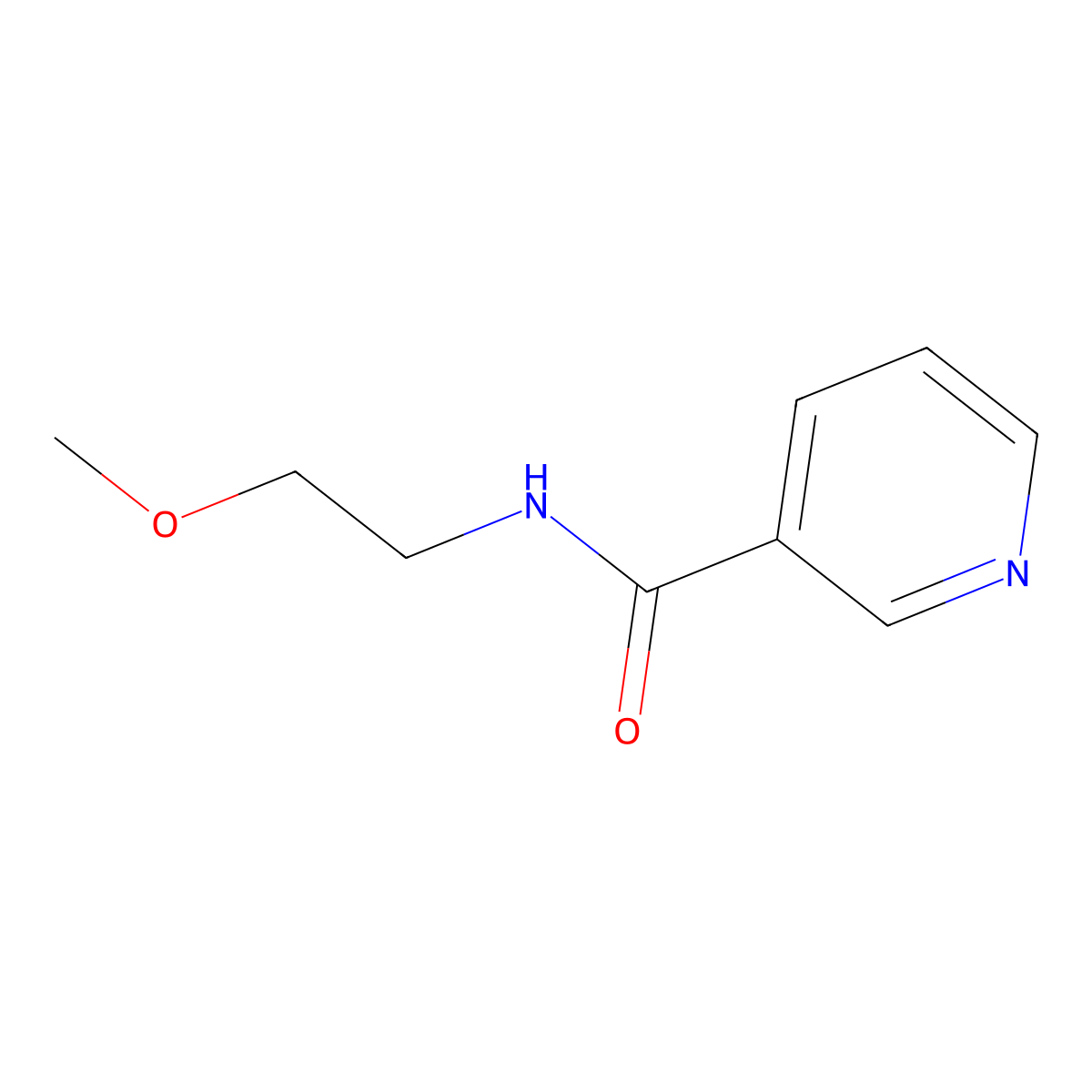 N-(2-Methoxyethyl)nicotinamide molecular structure, CAS 349096-74-8
