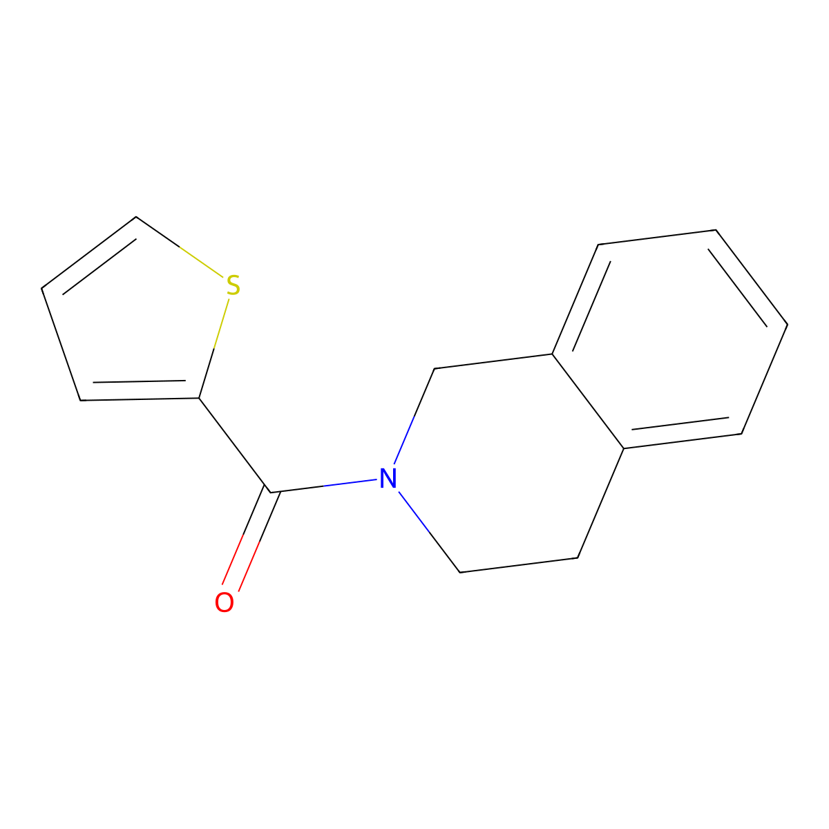 3,4-dihydro-1H-isoquinolin-2-yl(thiophen-2-yl)methanone molecular structure, CAS 349097-64-9