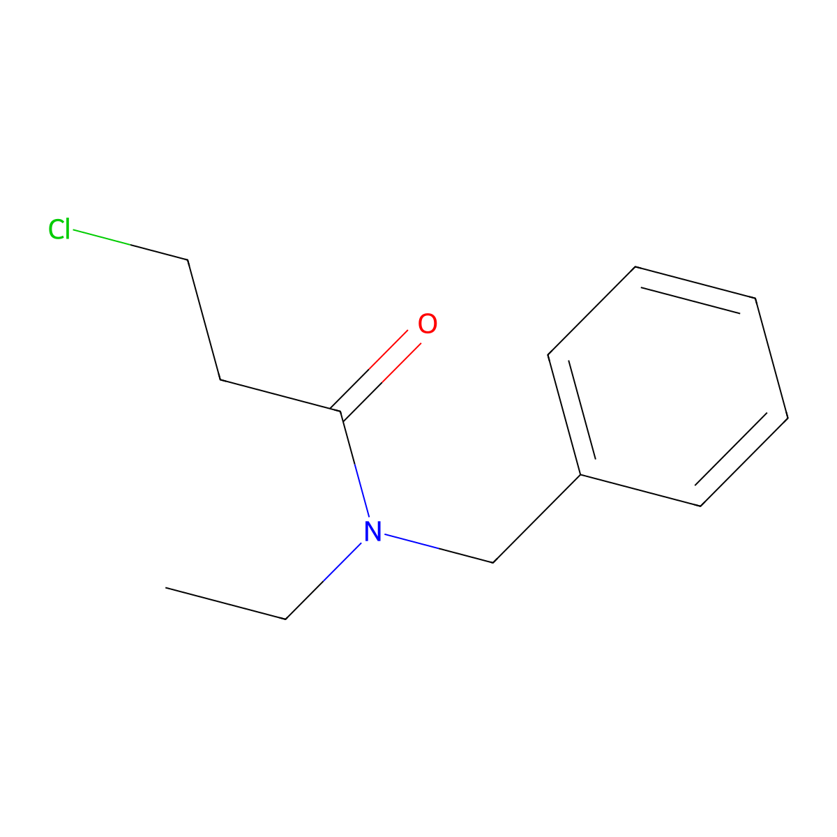 N-benzyl-3-chloro-N-ethylpropanamide molecular structure, CAS 349097-78-5