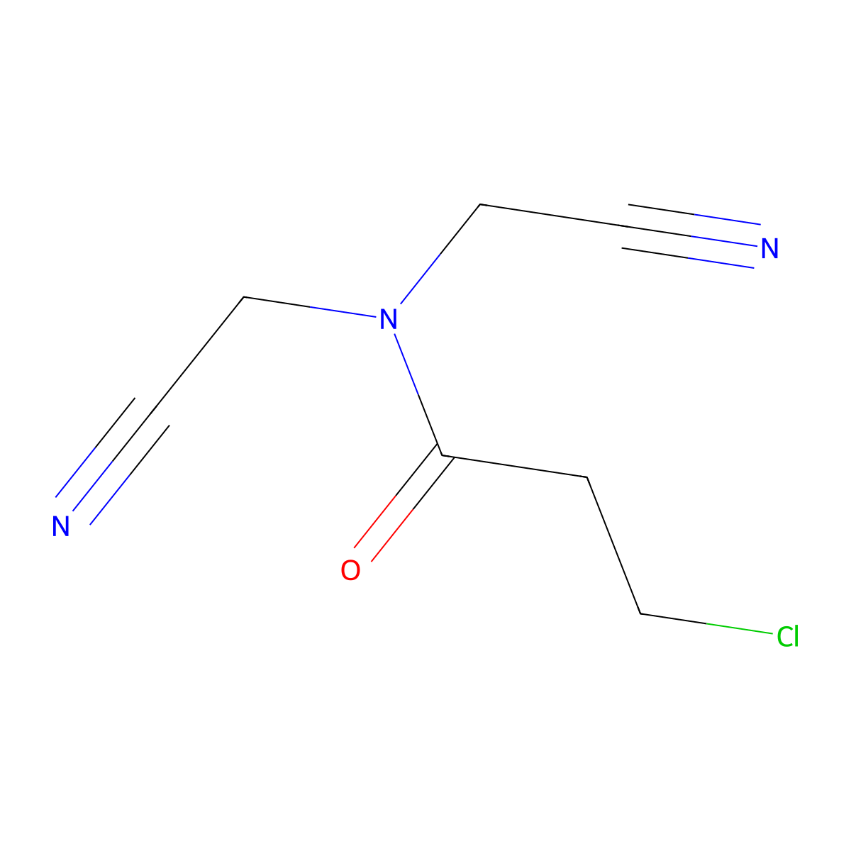 3-chloro-N,N-bis(cyanomethyl)propanamide molecular structure, CAS 349097-93-4