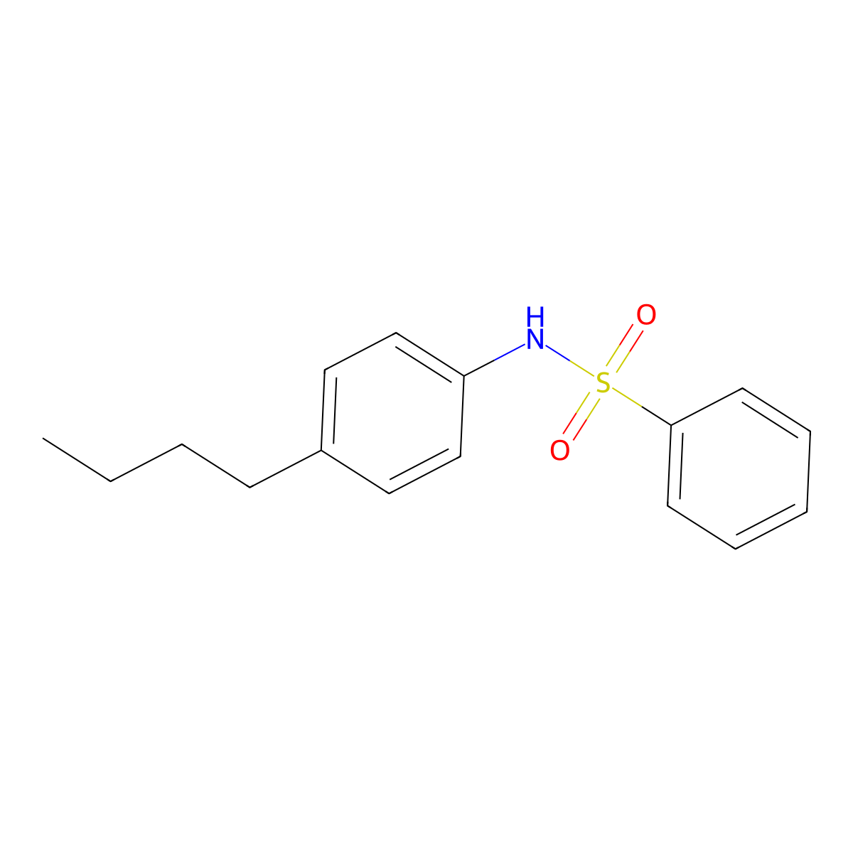 N-(4-butylphenyl)benzenesulfonamide molecular structure, CAS 349098-32-4