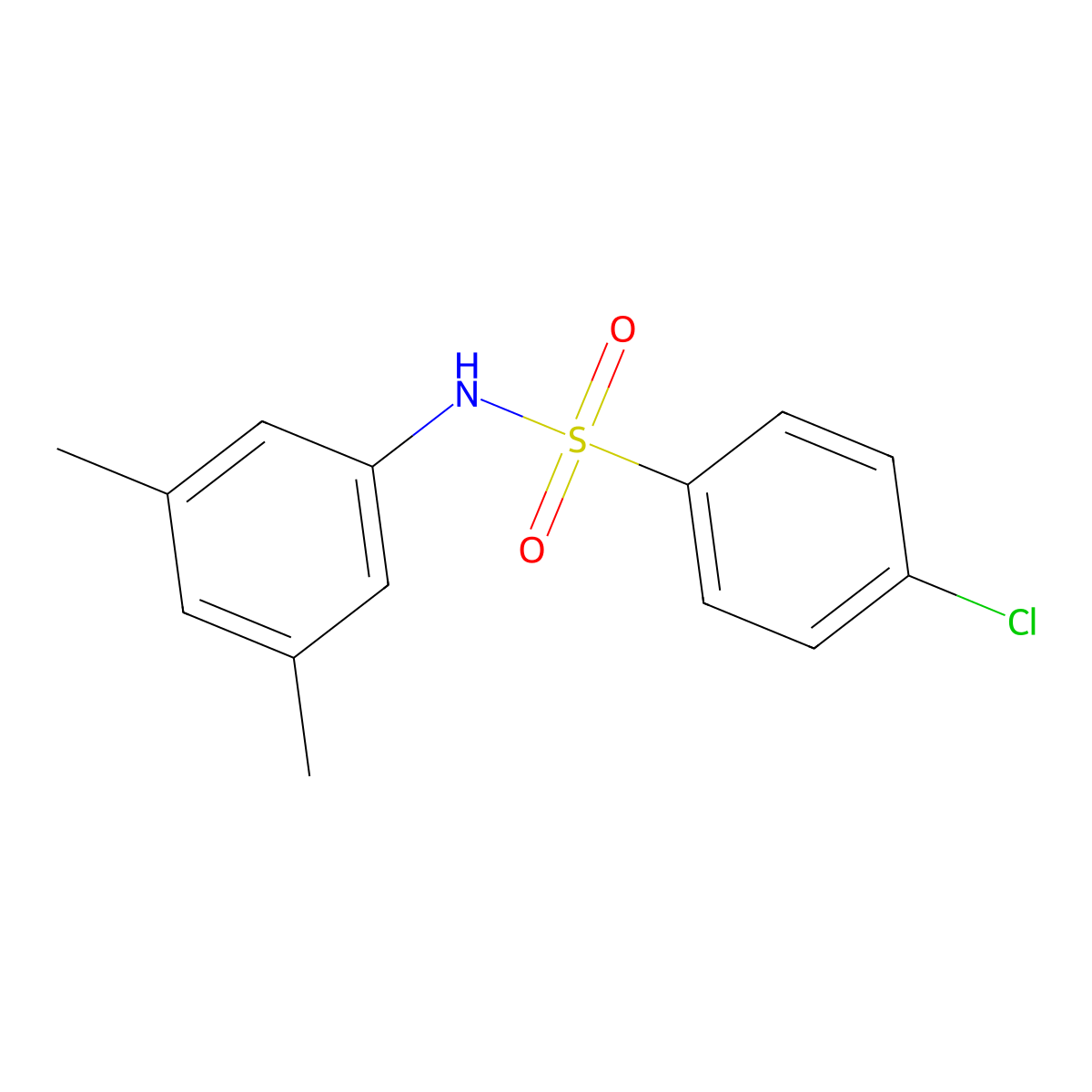 4-chloro-N-(3,5-dimethylphenyl)benzenesulfonamide molecular structure, CAS 349098-45-9