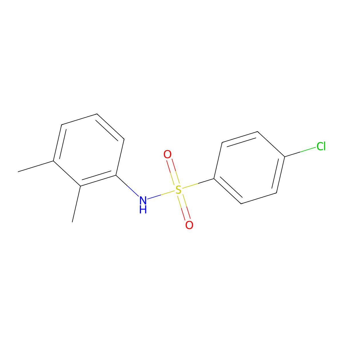 4-chloro-N-(2,3-dimethylphenyl)benzenesulfonamide molecular structure, CAS 349098-47-1