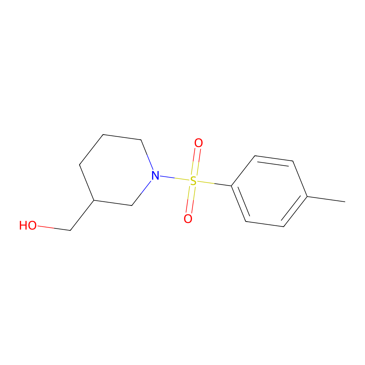 (1-Tosylpiperidin-3-yl)methanol molecular structure, CAS 349098-70-0
