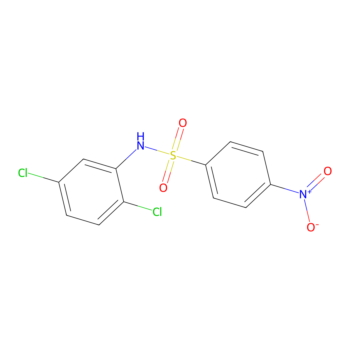 N-(2,5-dichlorophenyl)-4-nitrobenzenesulfonamide molecular structure, CAS 349098-75-5
