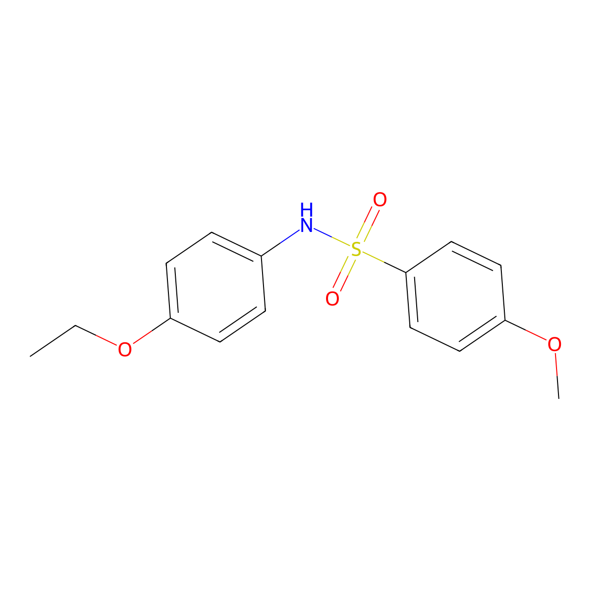N-(4-ethoxyphenyl)-4-methoxybenzenesulfonamide molecular structure, CAS 349099-01-0