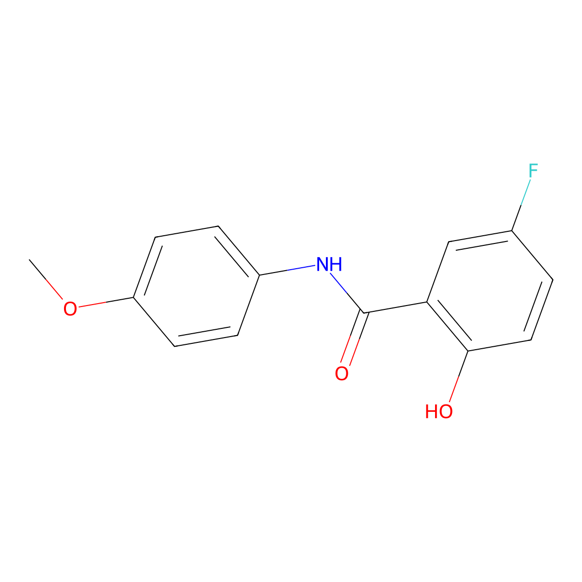 5-Fluoro-2-hydroxy-n-(4-methoxyphenyl)benzamide molecular structure, CAS 349099-88-3