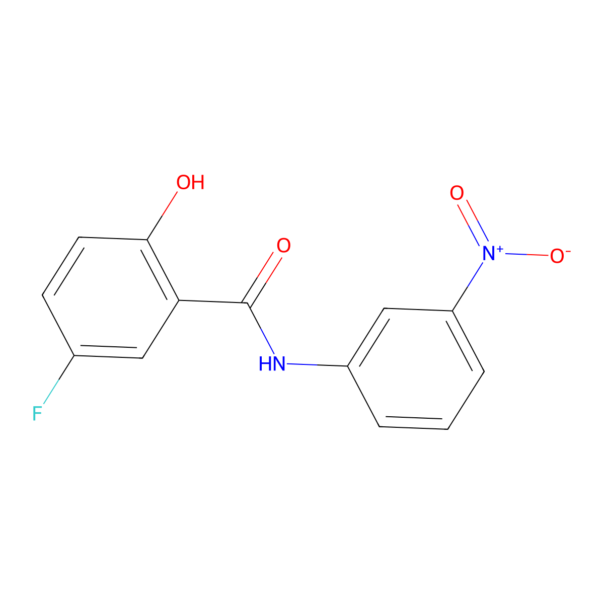 5-Fluoro-2-hydroxy-n-(3-nitrophenyl)benzamide molecular structure, CAS 349099-91-8