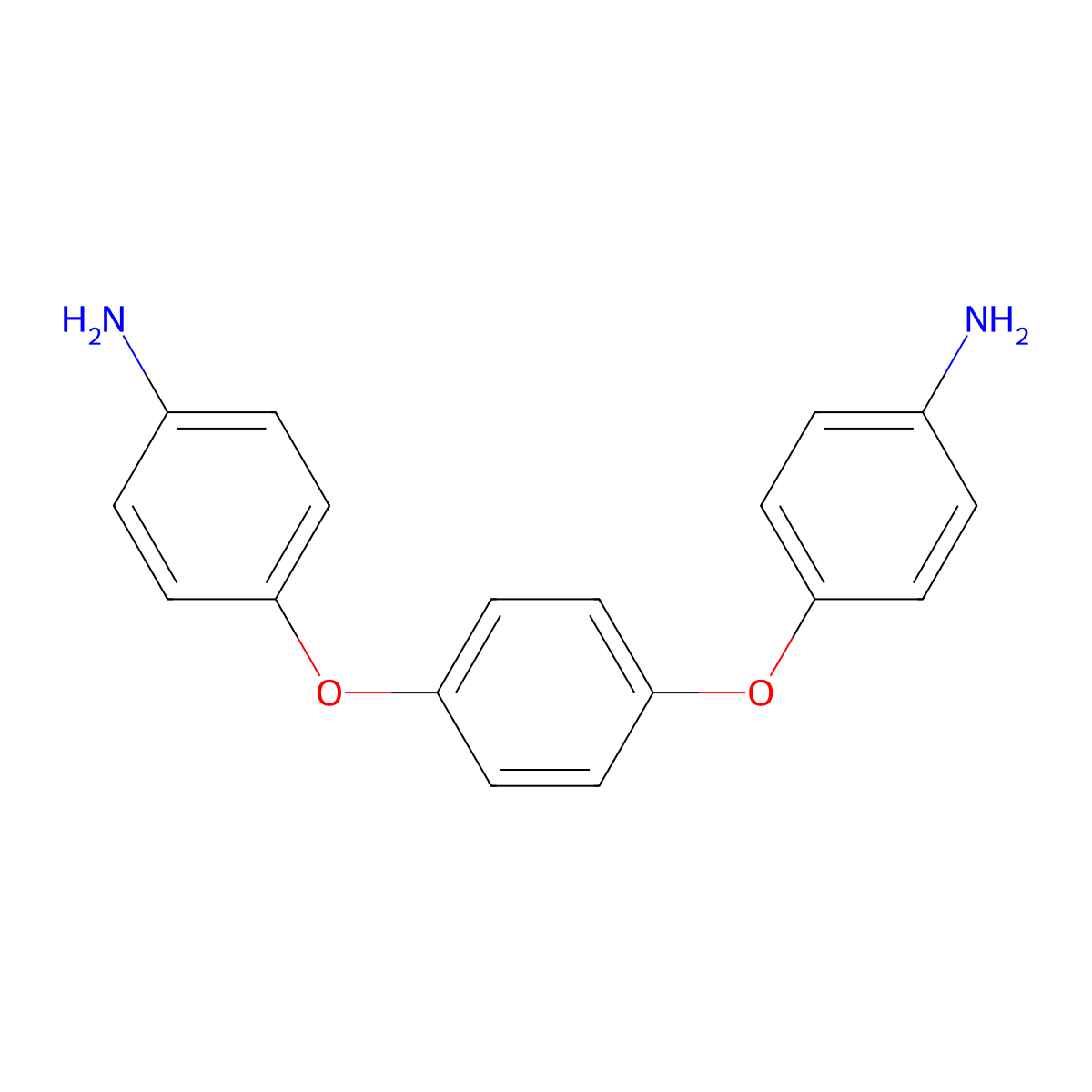 1,4-Bis(4-aminophenoxy)benzene molecular structure, CAS 3491-12-1