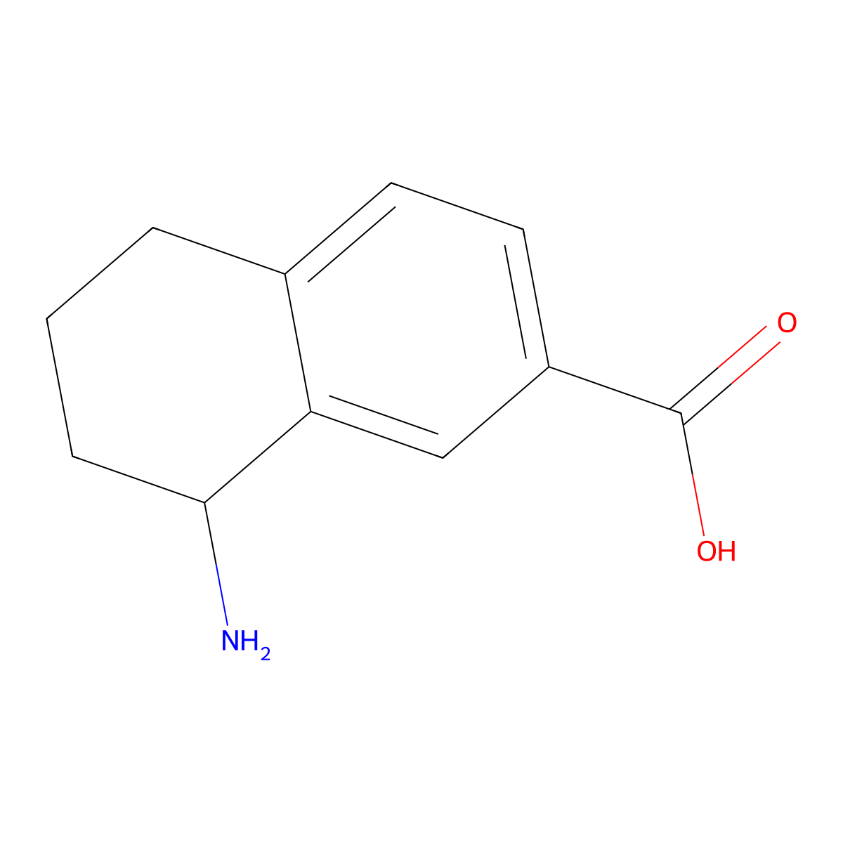 8-Amino-5,6,7,8-tetrahydronaphthalene-2-carboxylic acid molecular structure, CAS 349101-96-8