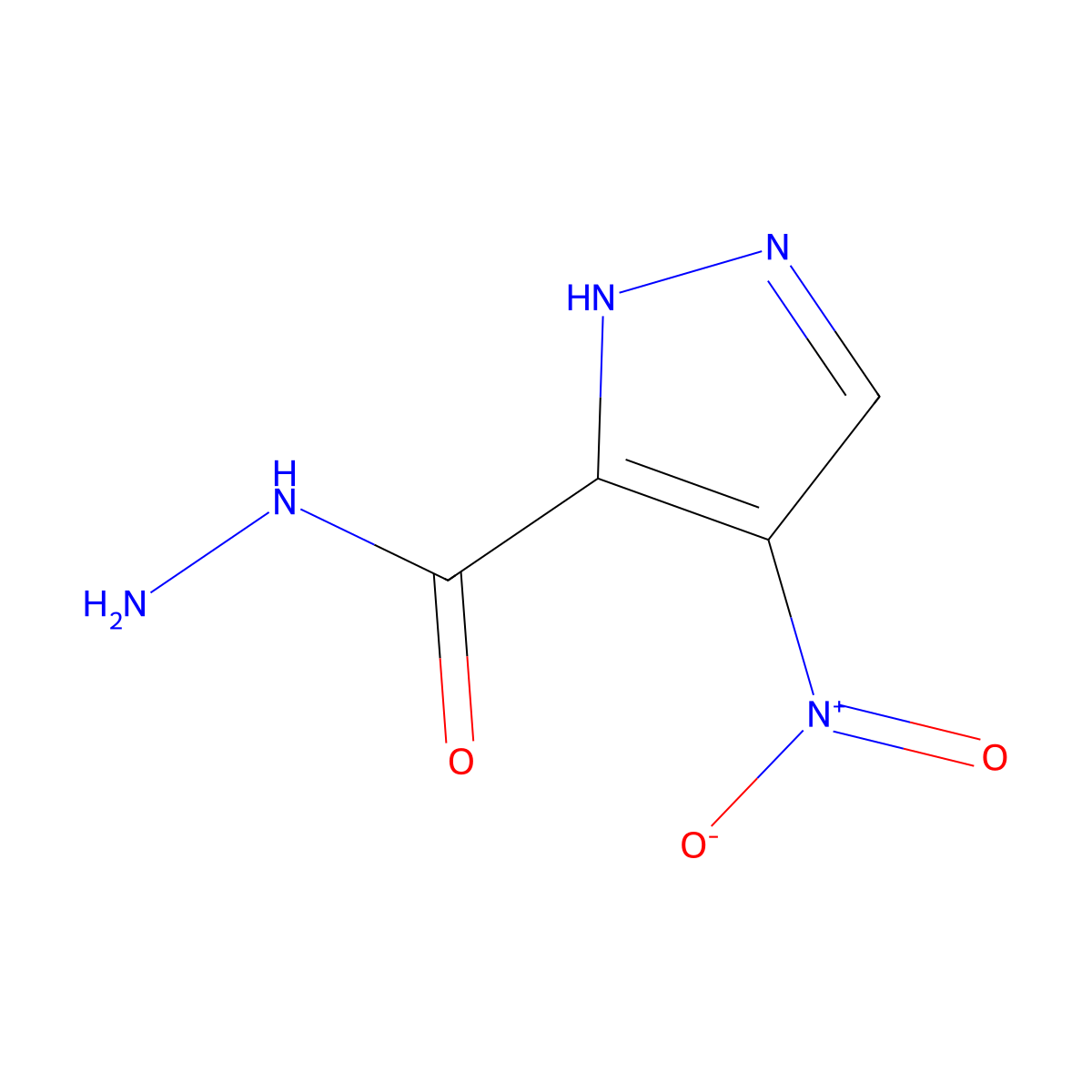 4-Nitro-1H-pyrazole-3-carbohydrazide molecular structure, CAS 349102-88-1