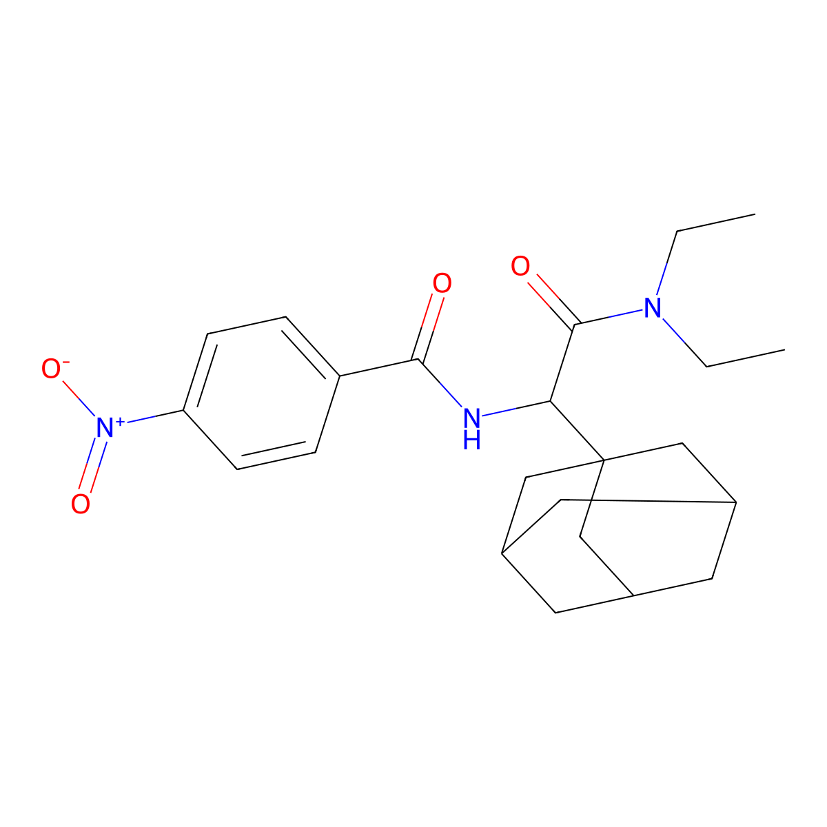 N-[1-(1-adamantyl)-2-(diethylamino)-2-oxoethyl]-4-nitrobenzamide molecular structure, CAS 349103-01-1