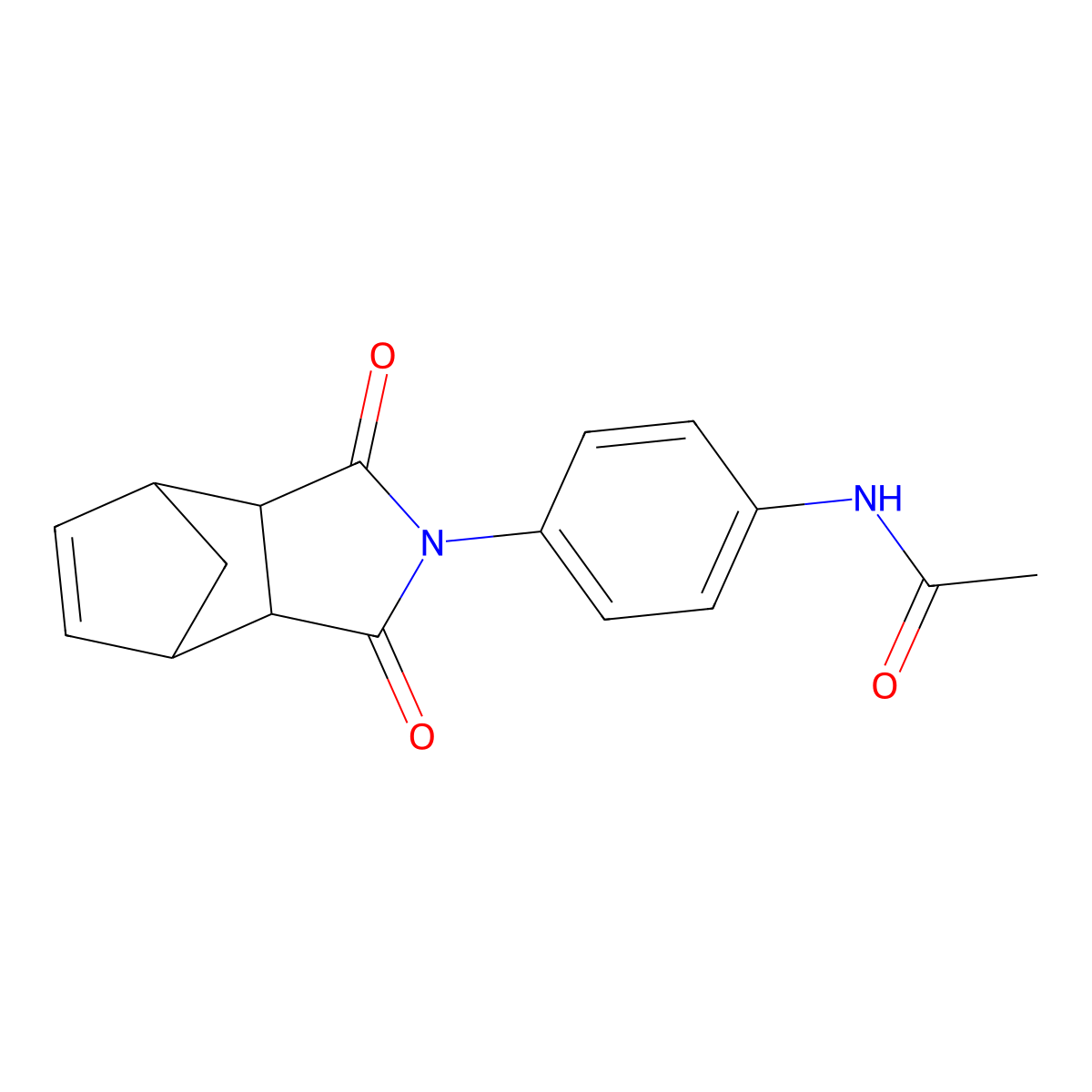 N-[4-(1,3-dioxo-1,3,3a,4,7,7a-hexahydro-2H-4,7-methanoisoindol-2-yl)phenyl]acetamide molecular structure, CAS 349103-08-8